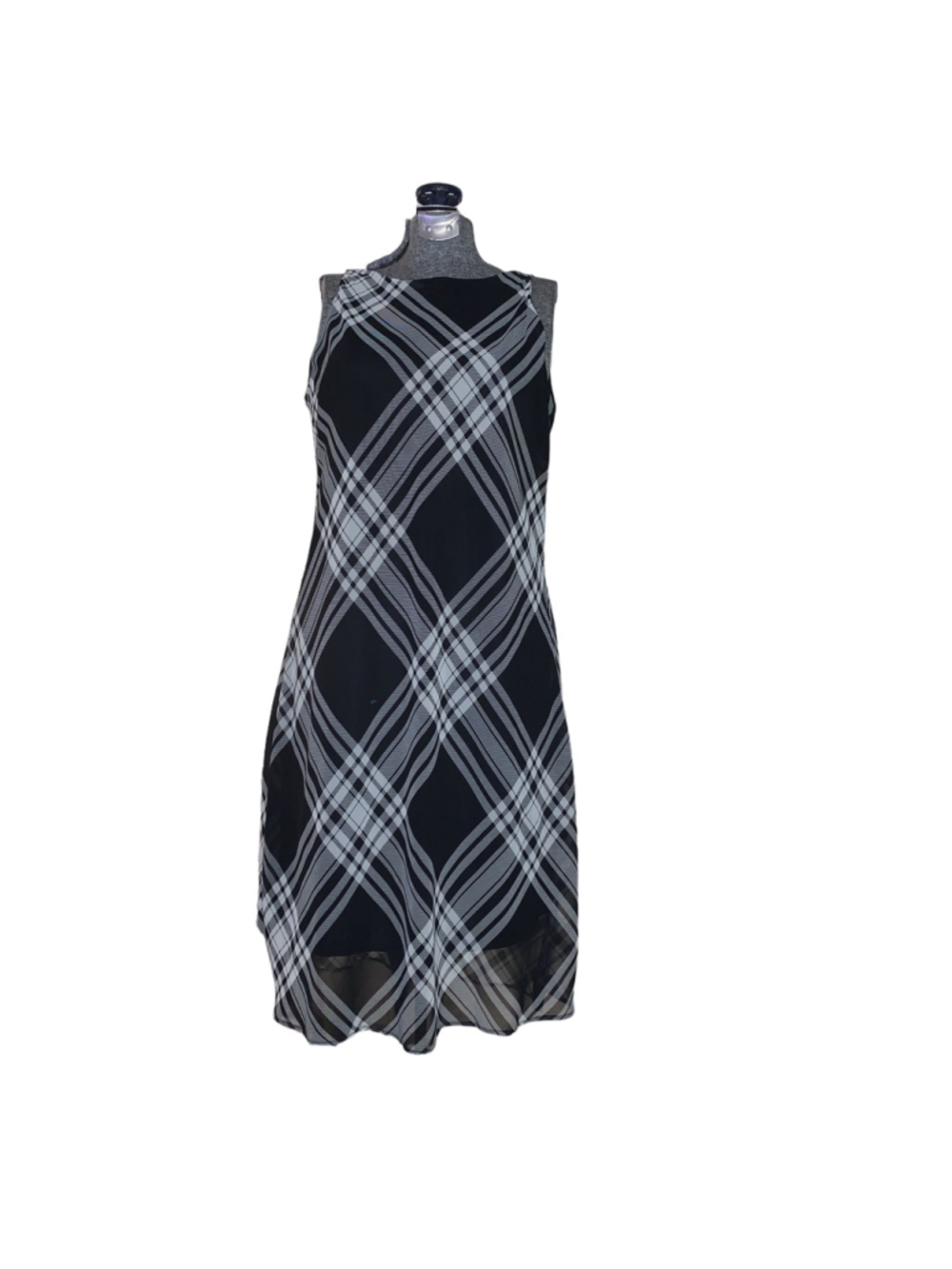 Women's Alyn Paige Dress Size 11/12 Black and White Plaid